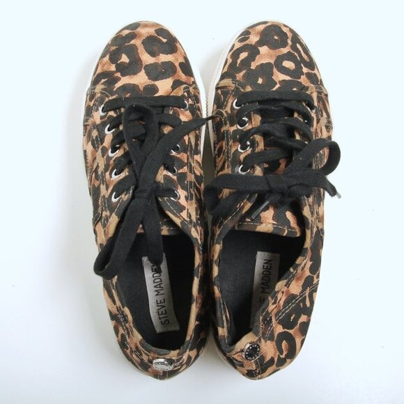 Steve Madden Emmi Leopard Print Platform Sneakers - Picture 10 of 13
